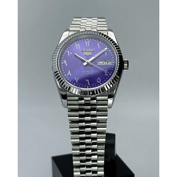Custom Seiko Mod • Premium Purple Arabic Day Date • 36mm